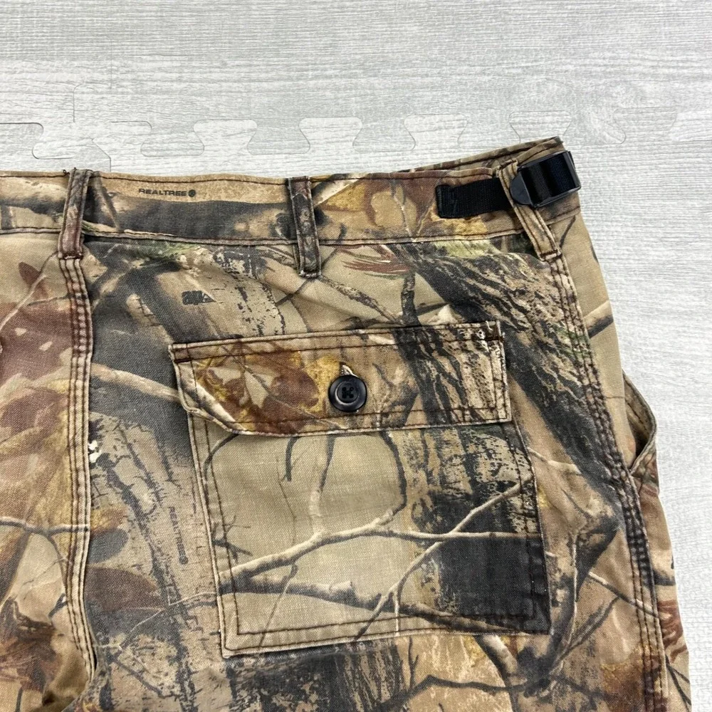 Vintage 90s Realtree Camo Cargo Pants Size Large Brown Baggy‎ Outdoor Grunge